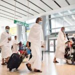 umrah traveller at airport